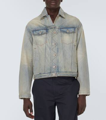 Drawn Varsity embroidered denim jacket | Kenzo