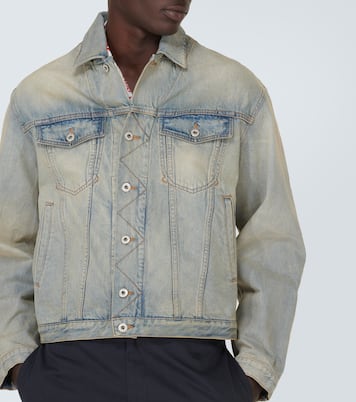 Drawn Varsity embroidered denim jacket | Kenzo