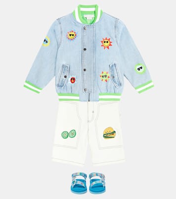 Embroidered cotton blend shorts | Stella McCartney Kids