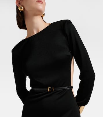 Ceinture fine Cassandre en cuir | Saint Laurent