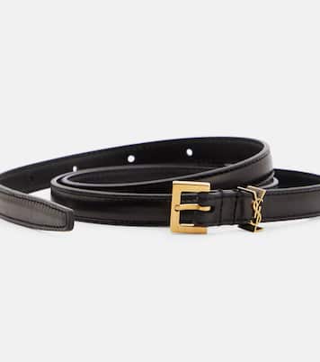Ceinture fine Cassandre en cuir | Saint Laurent