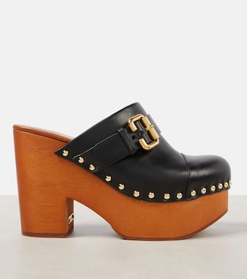 Jeannette studded leather clogs | Chloé