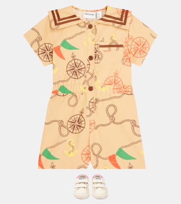 Nautical cotton playsuit | Mini Rodini