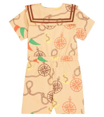 Nautical cotton playsuit | Mini Rodini
