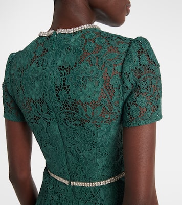 Verziertes Midikleid aus Spitze | Self-Portrait