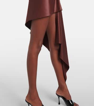 Floral-appliqué satin miniskirt | Magda Butrym