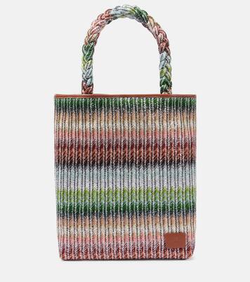 Tote Zigzag Large con ribete de piel | Missoni