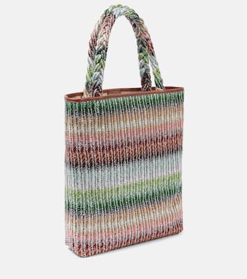 Tote Zigzag Large con ribete de piel | Missoni