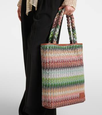 Tote Zigzag Large con ribete de piel | Missoni
