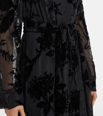 Maxikleid Burnout Sheath mit Samt | Zimmermann