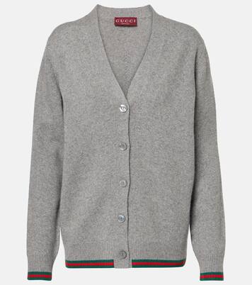 Web wool and cashmere cardigan | Gucci
