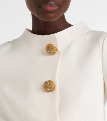 Midikleid aus Crepe Couture mit Kristallen | Valentino