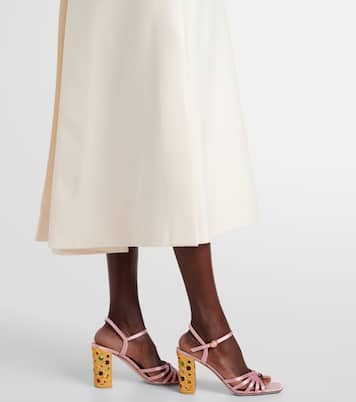 Midikleid aus Crepe Couture mit Kristallen | Valentino