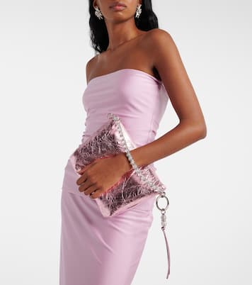 Clutch Callie Small aus Metallic-Leder | Jimmy Choo