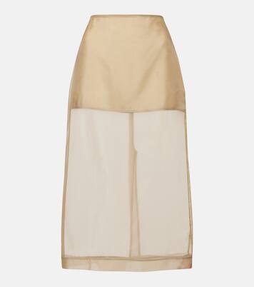 Peri silk-blend midi skirt | The Frankie Shop