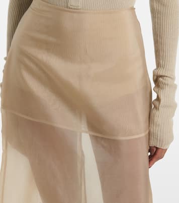 Peri silk-blend midi skirt | The Frankie Shop