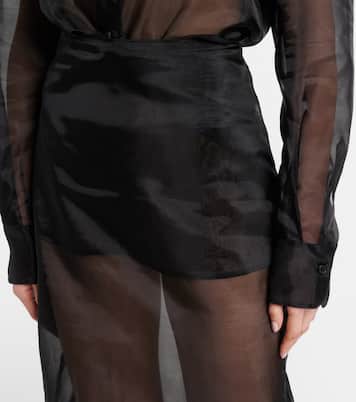 Peri silk-blend midi skirt | The Frankie Shop