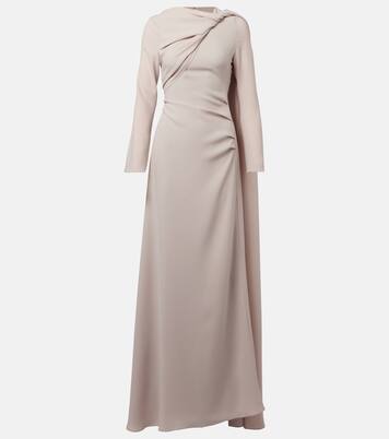 Draped silk gown | Marmar Halim