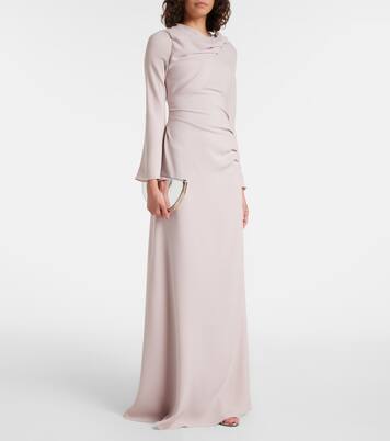Draped silk gown | Marmar Halim