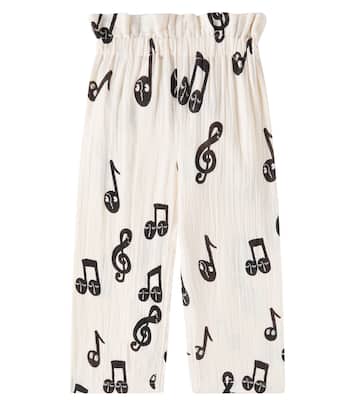 Pantaloni regular Notes in mussola di cotone | Mini Rodini