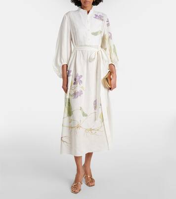 Wickelkleid aus Leinen | Erdem