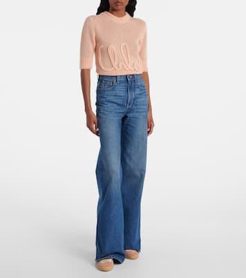 Chloé Kick leather-trimmed sneakers | Chloé