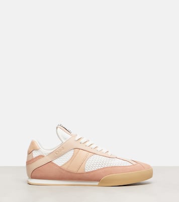 Chloé Kick leather-trimmed sneakers | Chloé