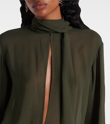 Blusa de crepé georgette | Alaïa