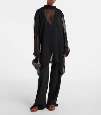 Pantoletten Bianca Glass 95 | Amina Muaddi