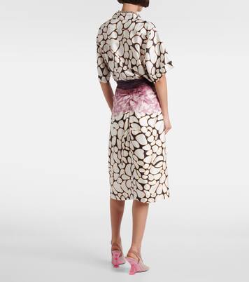 Bedruckter Midirock aus Seide | Dries Van Noten