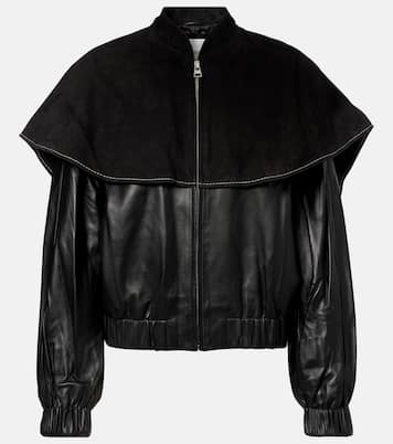 Caped leather jacket | JW Anderson