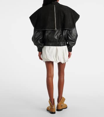 Caped leather jacket | JW Anderson