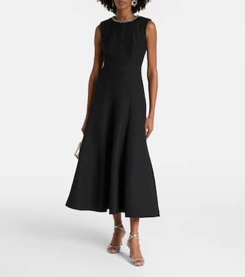 Embellished wool and silk midi dress | Roland Mouret
