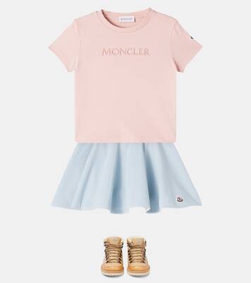Logo embroidered cotton jersey T-shirt | Moncler Enfant