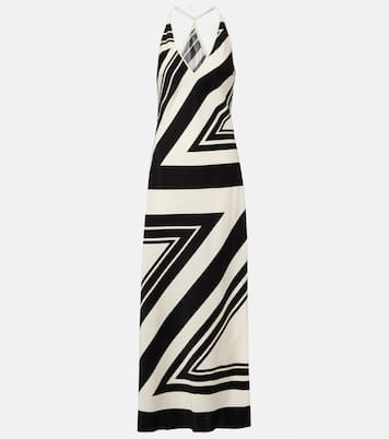 Pietra printed silk crêpe maxi dress | SIR