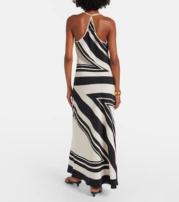 Pietra printed silk crêpe maxi dress | SIR