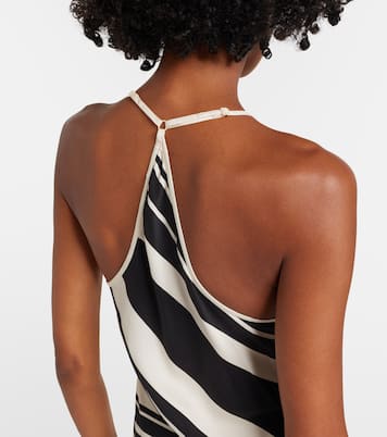 Pietra printed silk crêpe maxi dress | SIR