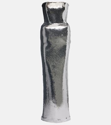 Padded sequined bustier gown | David Koma