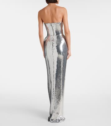 Padded sequined bustier gown | David Koma