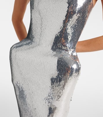 Padded sequined bustier gown | David Koma