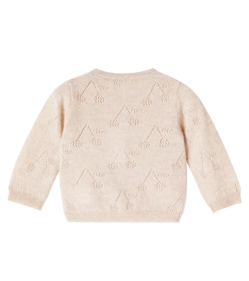 Baby Tibile pointelle cashmere cardigan | Bonpoint