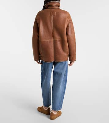 Giacca Adelina in pelle con shearling | Isabel Marant