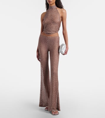 Open-knit lamé flared pants | Missoni