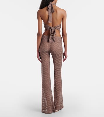 Open-knit lamé flared pants | Missoni