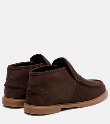 Shearling-lined suede ankle boots | Yves Salomon