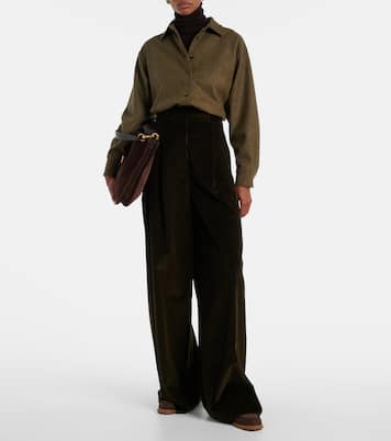 Shearling-lined suede ankle boots | Yves Salomon