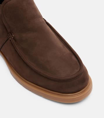 Shearling-lined suede ankle boots | Yves Salomon