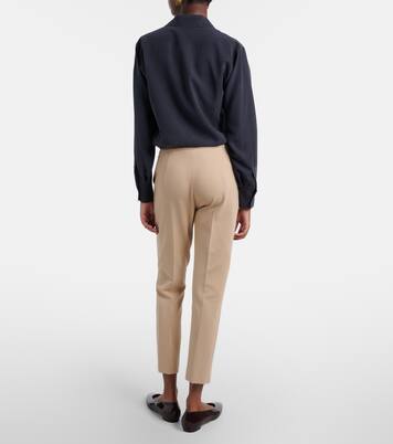 Pantalones slim cropped Pegno de jersey | Max Mara