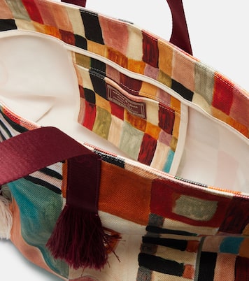 x LRNCE Michelle Large printed canvas tote bag | Alémais