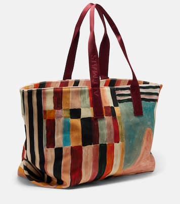 x LRNCE Michelle Large printed canvas tote bag | Alémais